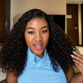 Raw curly frontal