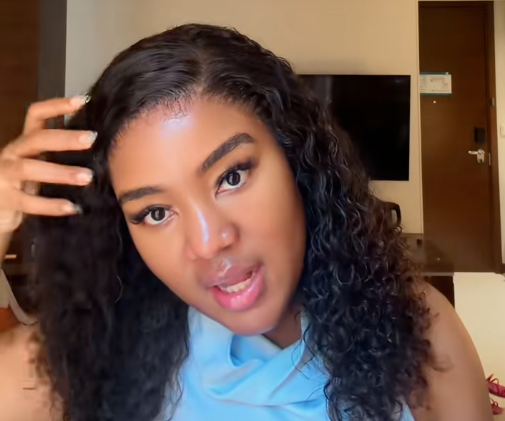 Raw curly frontal