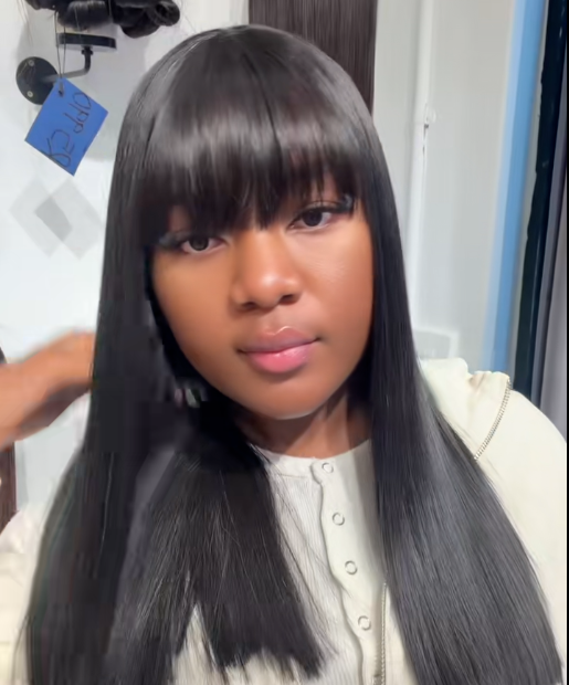 14" Bone Straight virgin Viet fringe 250g